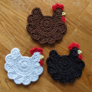 Chicken Coaster Crochet Pattern