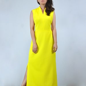 Neon Yellow Dress Etsy