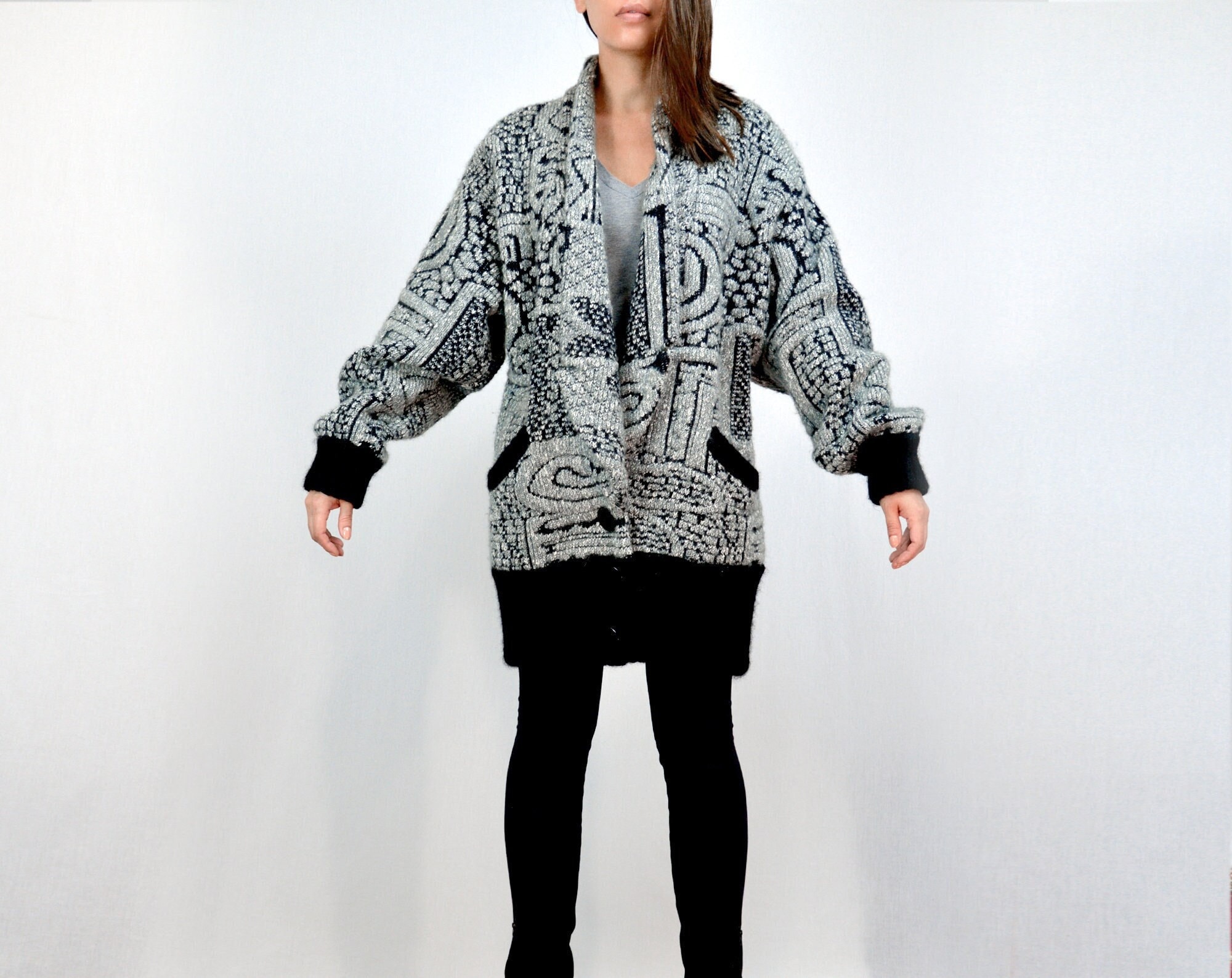Oversized Cardigan Sweater Small to 