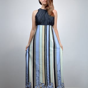 70's Vintage Long Sleeveless Nightgown, XS to Small