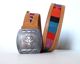 Cofi Made in Mexico Genuine Leather Oval Silver Buckle Belt  display picture 2
