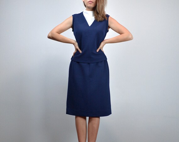 1970s Mod Top and Skirt Set - XS - image 3