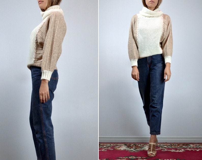 70s Knit Turtleneck Small to Medium Vintage 1970s Ivory - Etsy