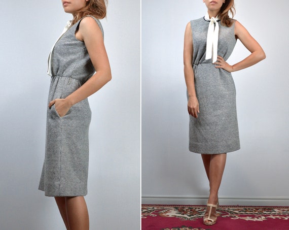 Vintage Secretary Dress - Medium | 70s Two Piece … - image 3
