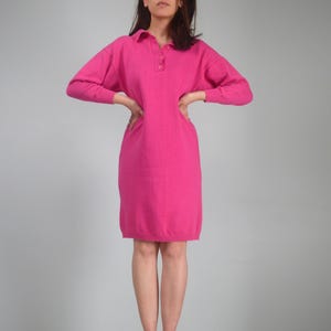 hot pink sweater dress Hot Pink Off Shoulder Sweater Dress