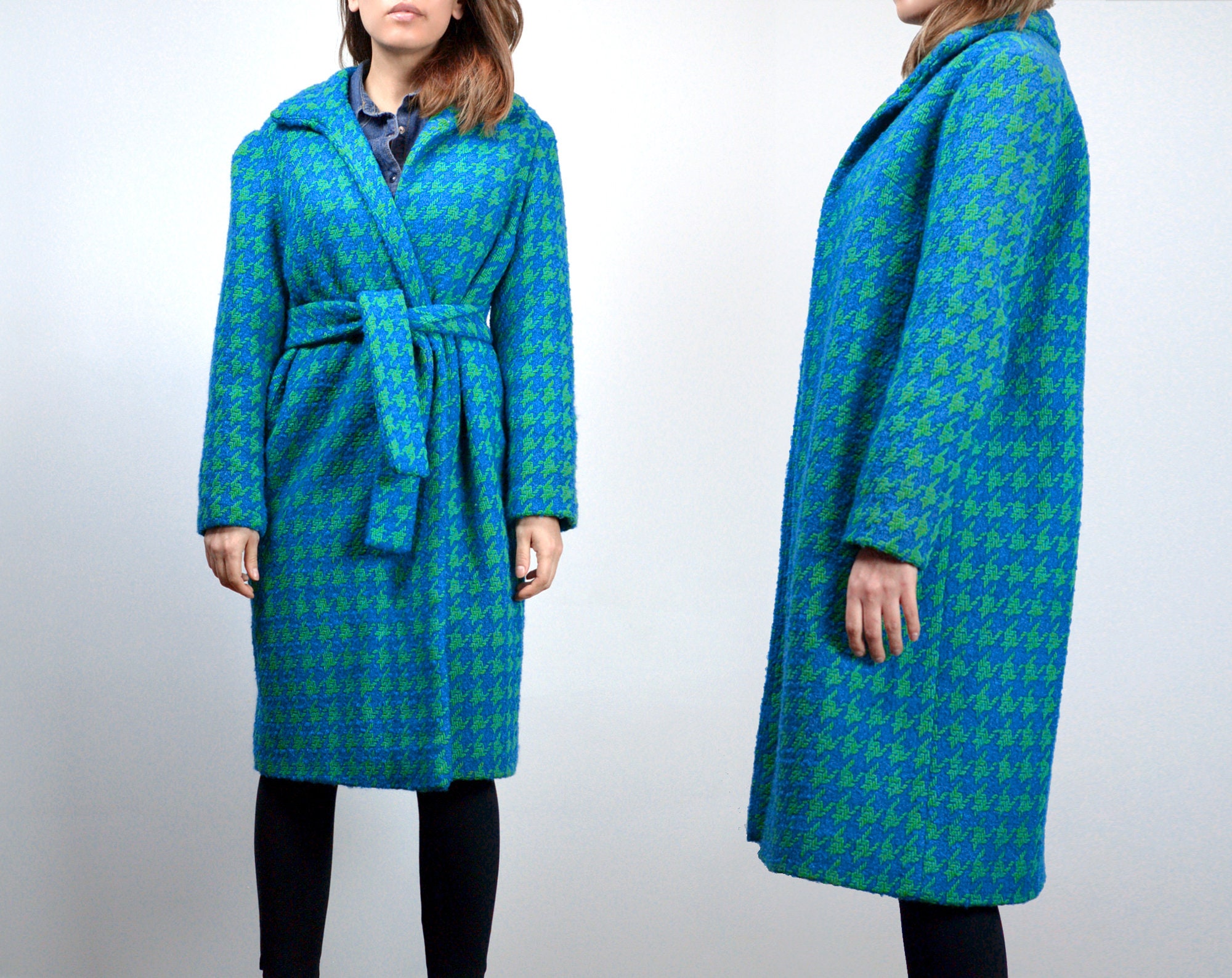bright blue winter coat
