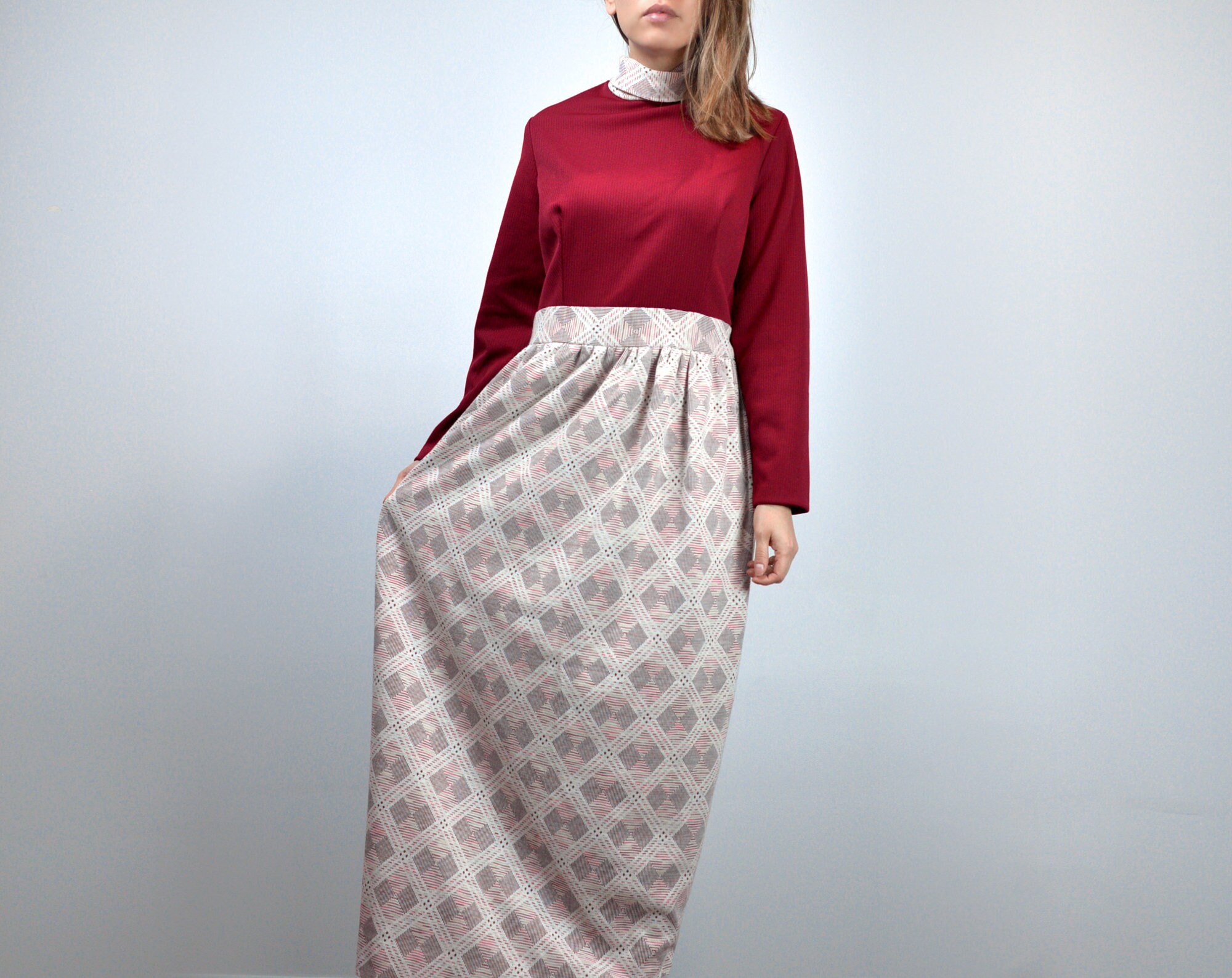 retro maxi dress