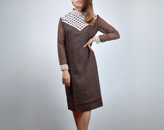 1970s Embroidered Dress - S/M - image 2