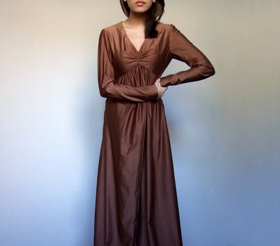 empire waist maxi dress with sleeves