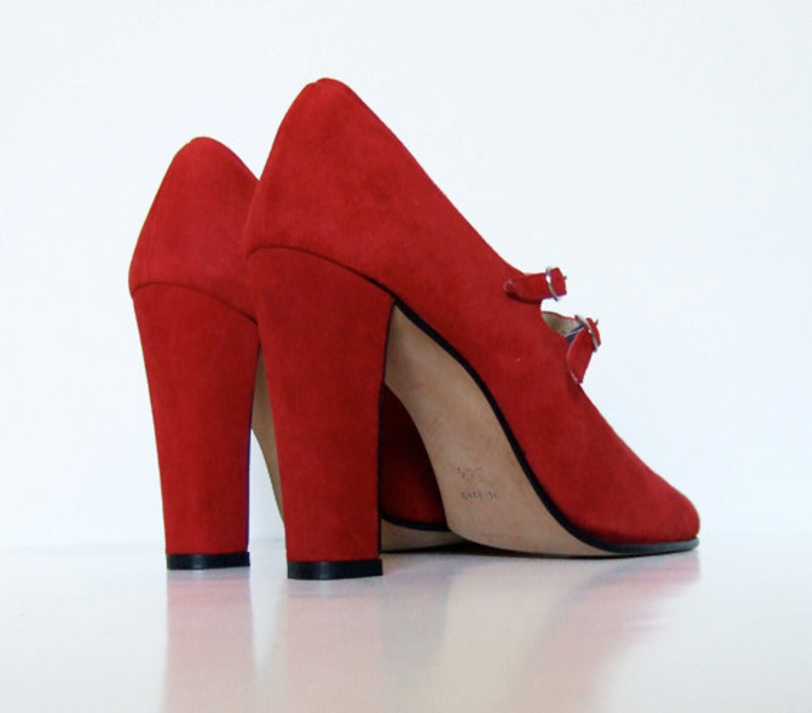 Red Suede Shoes 80s Sexy Minimal High Heels Leather Shoes Etsy Canada