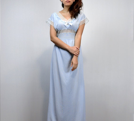 blue night gown