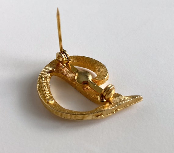 Mamselle 'D' Initial Letter Brooch Pin - image 3