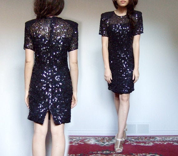 vintage sequin cocktail dress