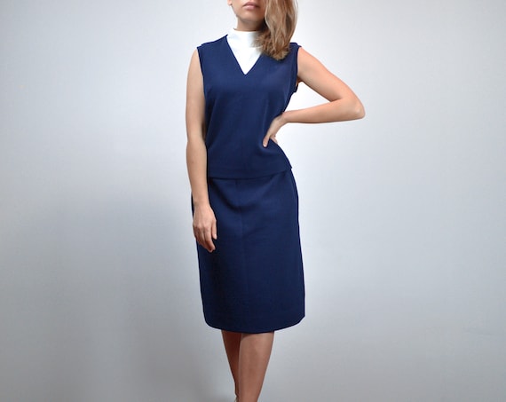 1970s Mod Top and Skirt Set - XS - image 1