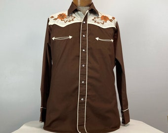 1970s Vintage Embroidered Western Shirt