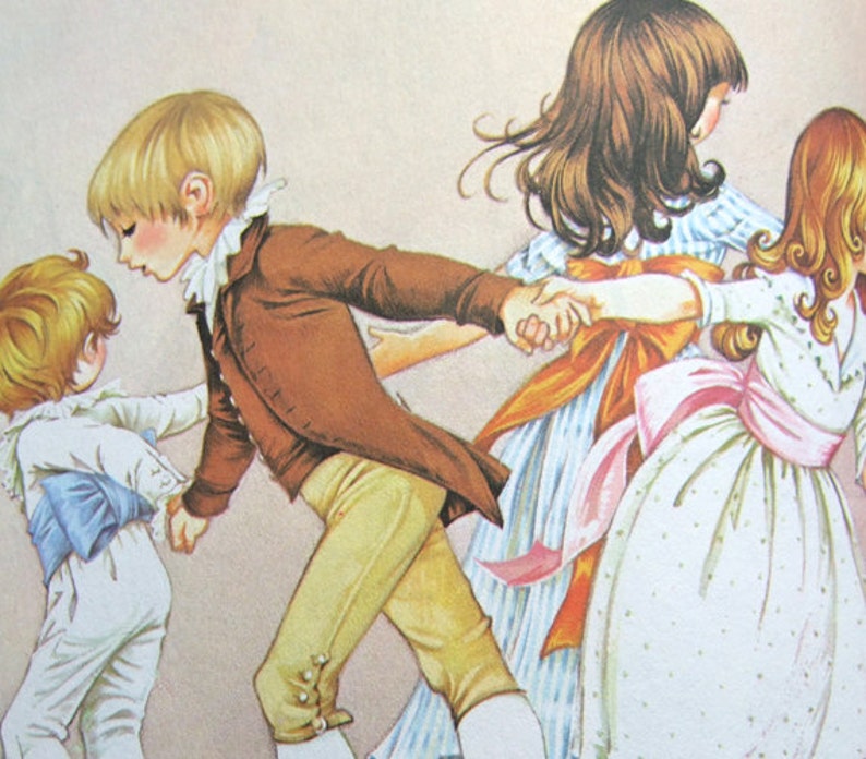 Nursery Rhyme Wall Decor Ring Around the Rosy Nursery Art | Etsy