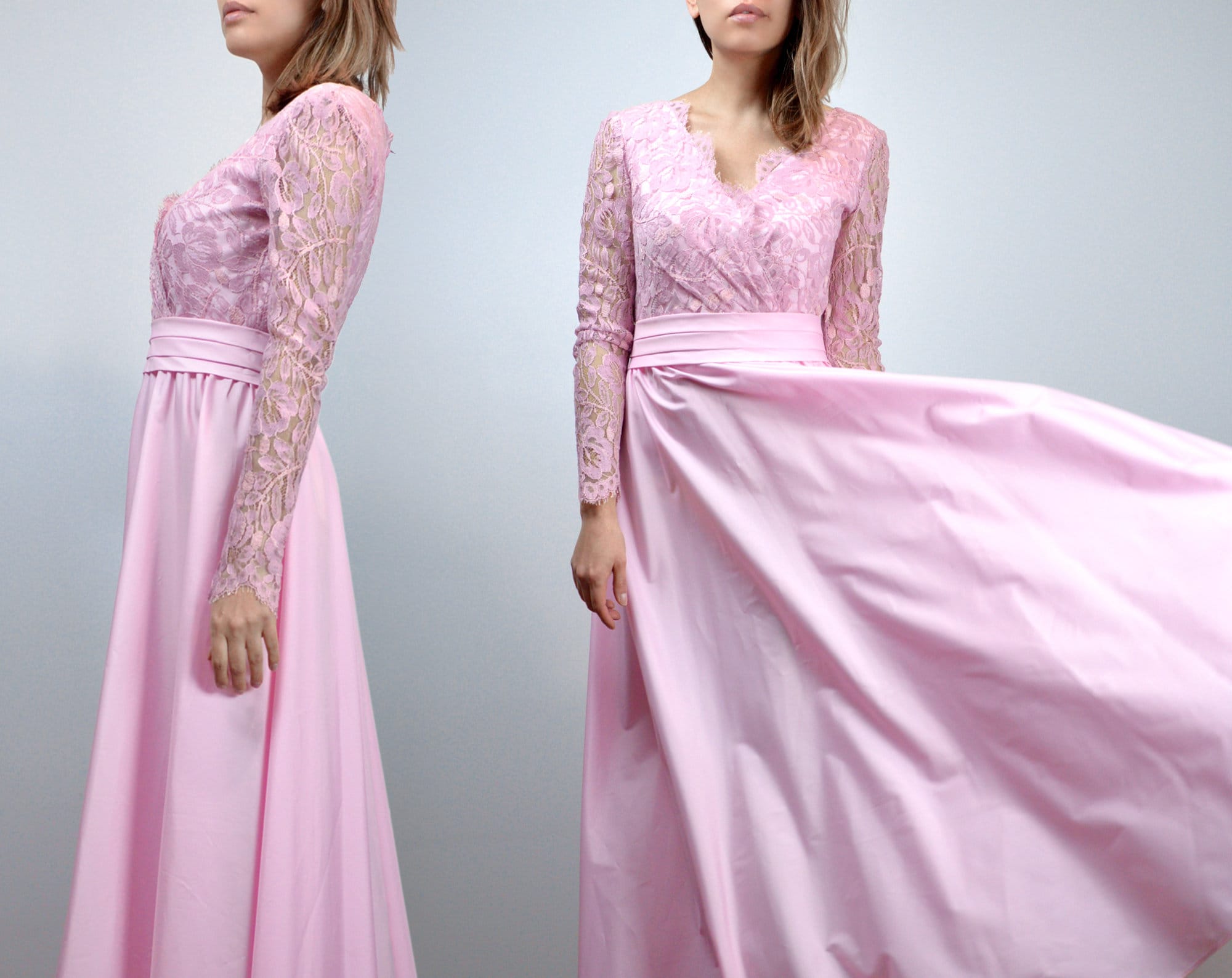 pastel pink cocktail dress