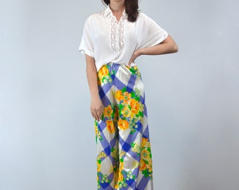 Blusa vintage de los años 90 con paneles de encaje, talla M