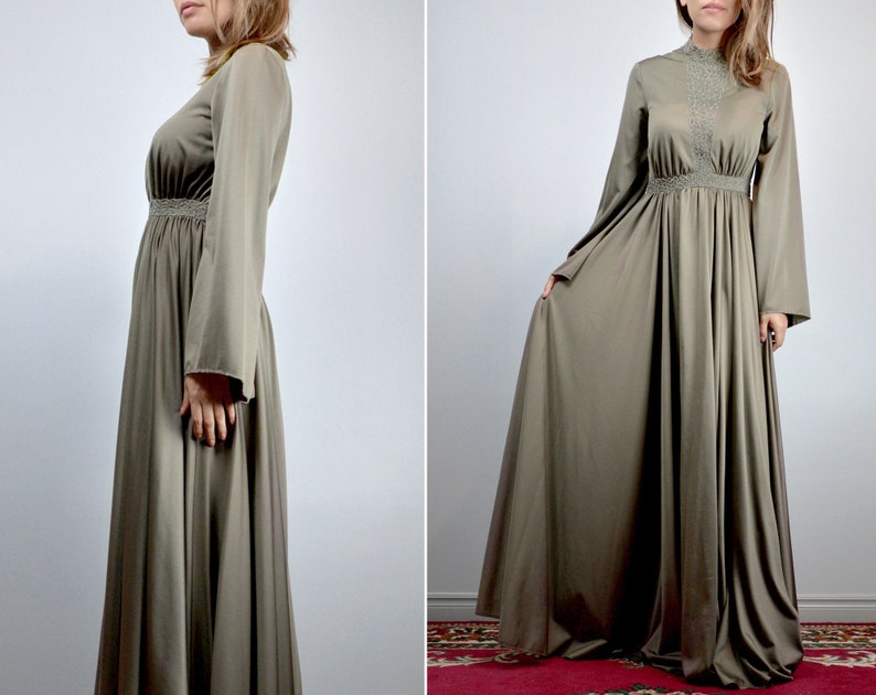 long bell sleeve maxi dress