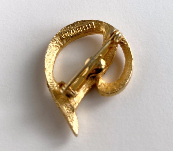 Mamselle 'D' Initial Letter Brooch Pin - image 4