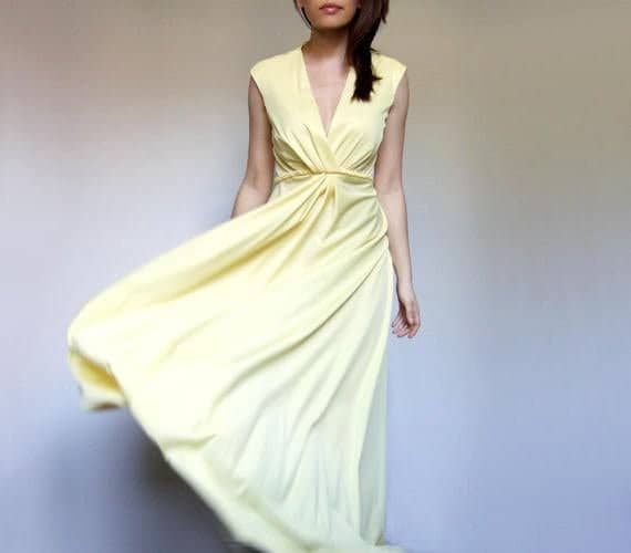yellow long sundress