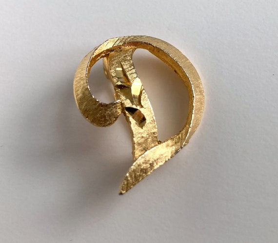 Mamselle 'D' Initial Letter Brooch Pin - image 1