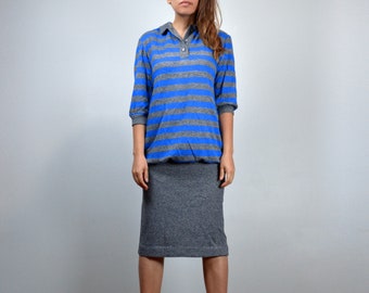 80s Striped Sweater Dress - Medium | Vintage Sweaterdress, M
