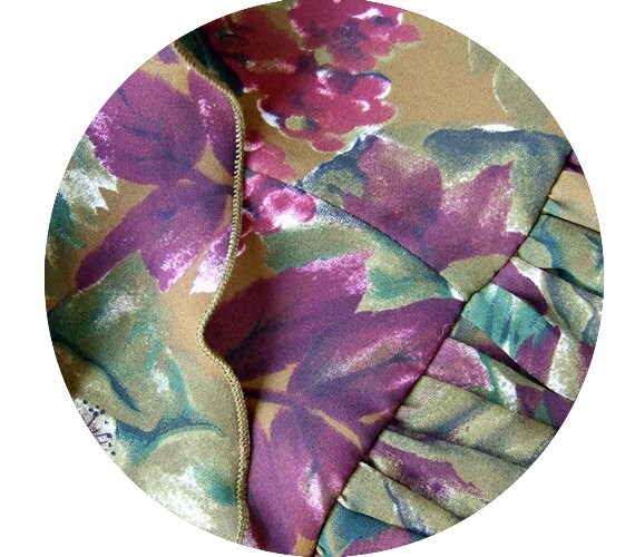 Midi Dress Women, Vintage 80s Floral Print Dress,… - image 5