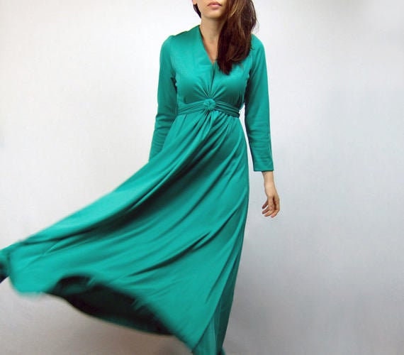 green grecian dress