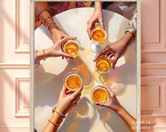 Cocktail Party Art Print: Elegant Martini Illustration (Digital Download