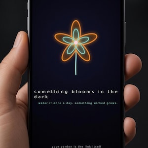 Giardino digitale Bloom Halloween, regalo interattivo con codice QR, biglietto stampabile e sfondo per telefono.