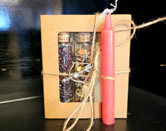 Love Drawing Spell Kit – Attraction Ritual Kit – Conjure Love Spell – Garnet Love Magic – Romance Attraction Spell – Spiritual Ritual Kit