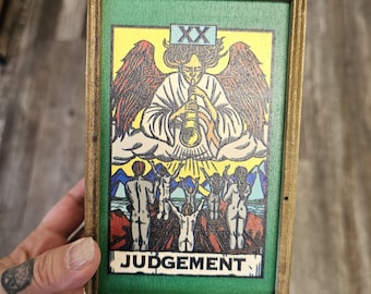Judgement Tarot Stash Box – Wooden Altar Storage for Crystals & Tools