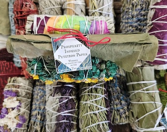 Prosperity Petition Paper, Blessed with Herbs, Money Manifestation