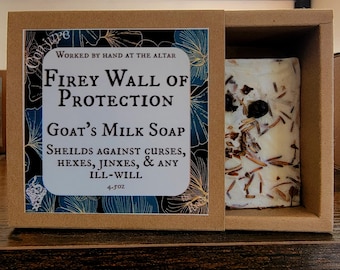 Firey Wall of Protection Goat's Milk Soap, Spiritual Soap