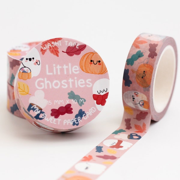 Washi tape petits fantomes - Washi Tape Halloween - Masking tape - Washi tape automne -  Ruban adhesif