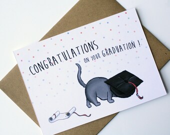 cat graduation etsy