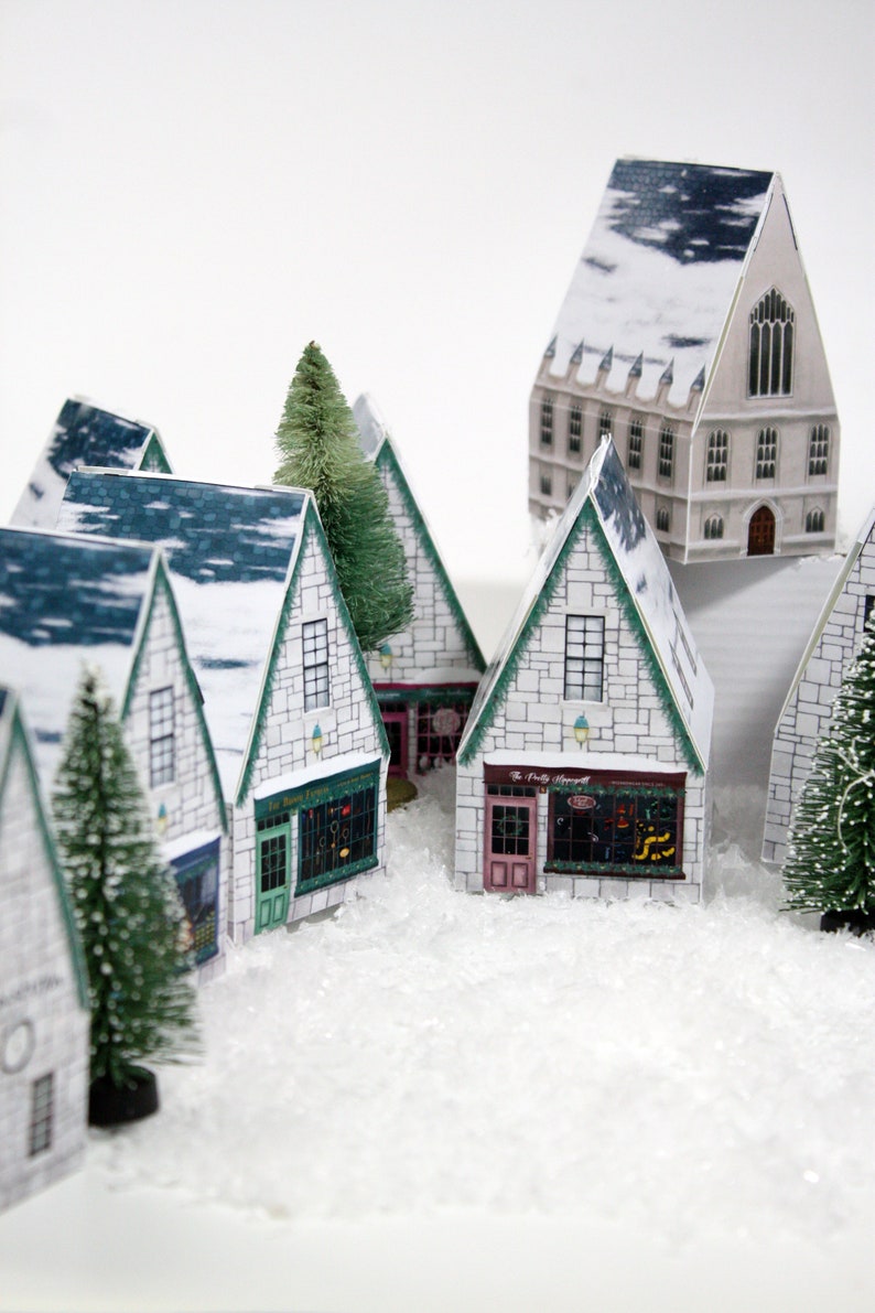 Wizard Christmas Village Houses DIY Advent Calendar Etsy