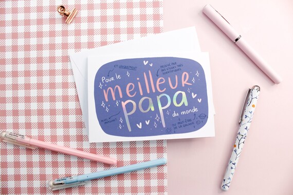 Carte Anniversaire Papa Fete Des Peres Carte Pour Le Etsy