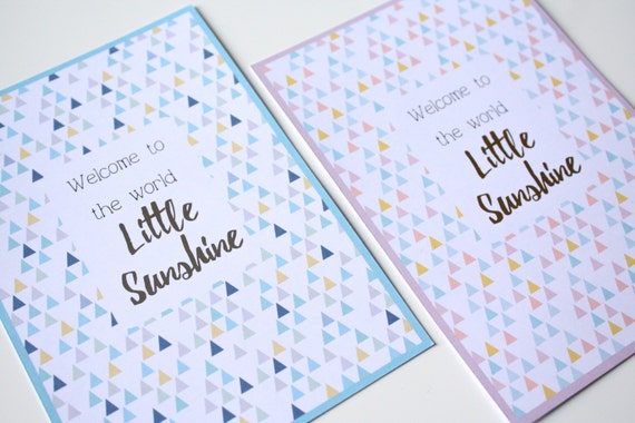 Carte De Felicitations Naissance Bebe Welcome To The World Etsy