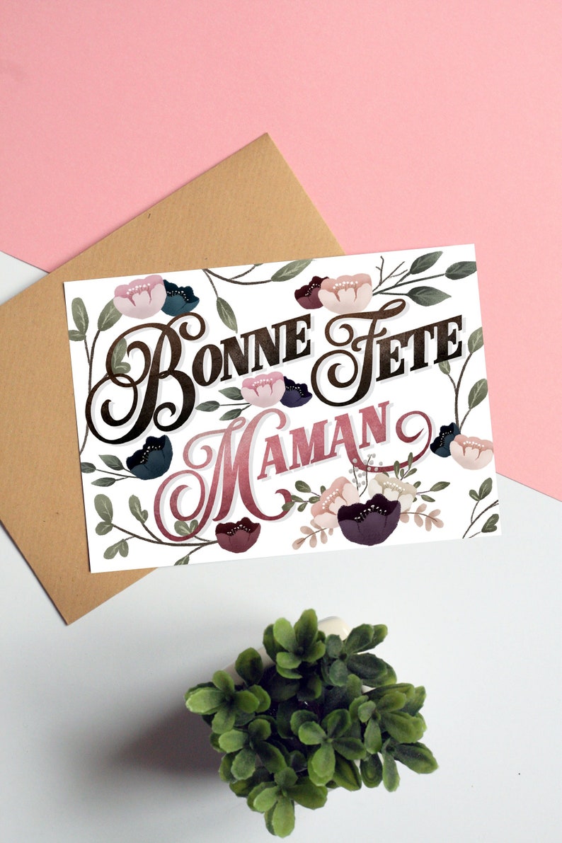 Carte Fete Des Meres Bonne Fete Maman Carte Anniversaire Etsy