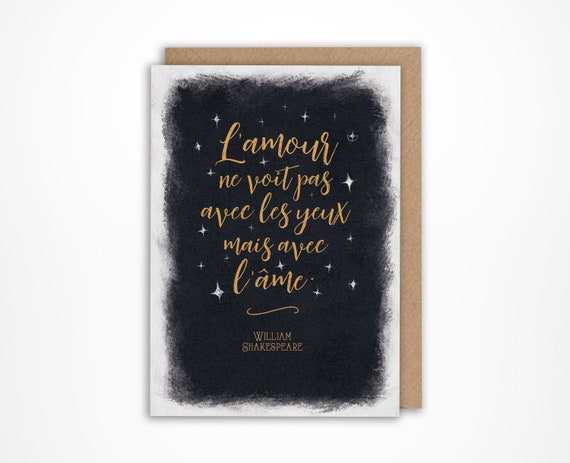 Carte Saint Valentin Francais Carte Amour Citation William Etsy Carte Saint Valentin Francais Carte Amour Citation William Etsy