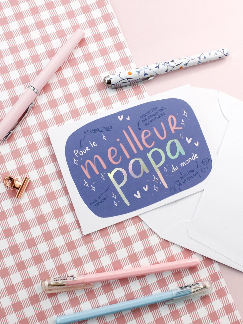 Carte Anniversaire Papa Fete Des Peres Carte Pour Le Etsy