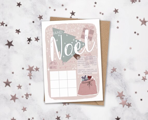 Carte A Gratter Noel Annonce Grossesse Noel Cadeaux De Etsy