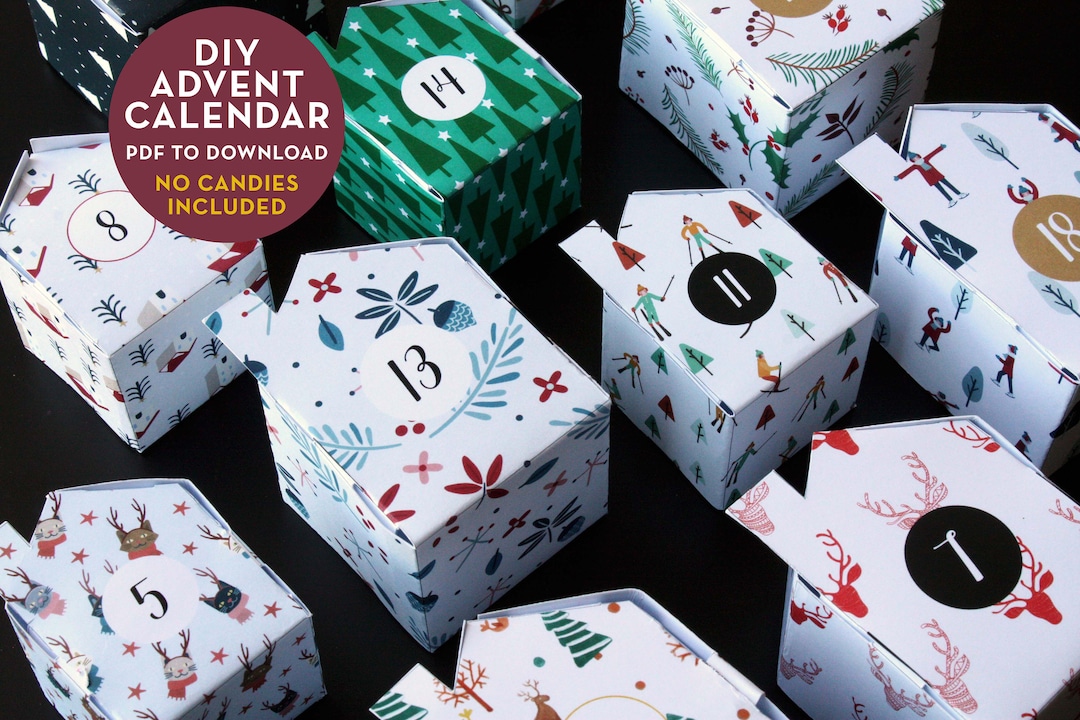 Little Houses Advent Calendar DIY Calendar Instand Download Etsy UK