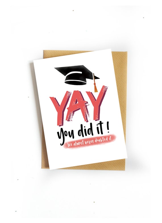 Felicitation Examens Carte Sarcastique De Felicitations Yay Etsy Felicitation Examens Carte Sarcastique De Felicitations Yay Etsy