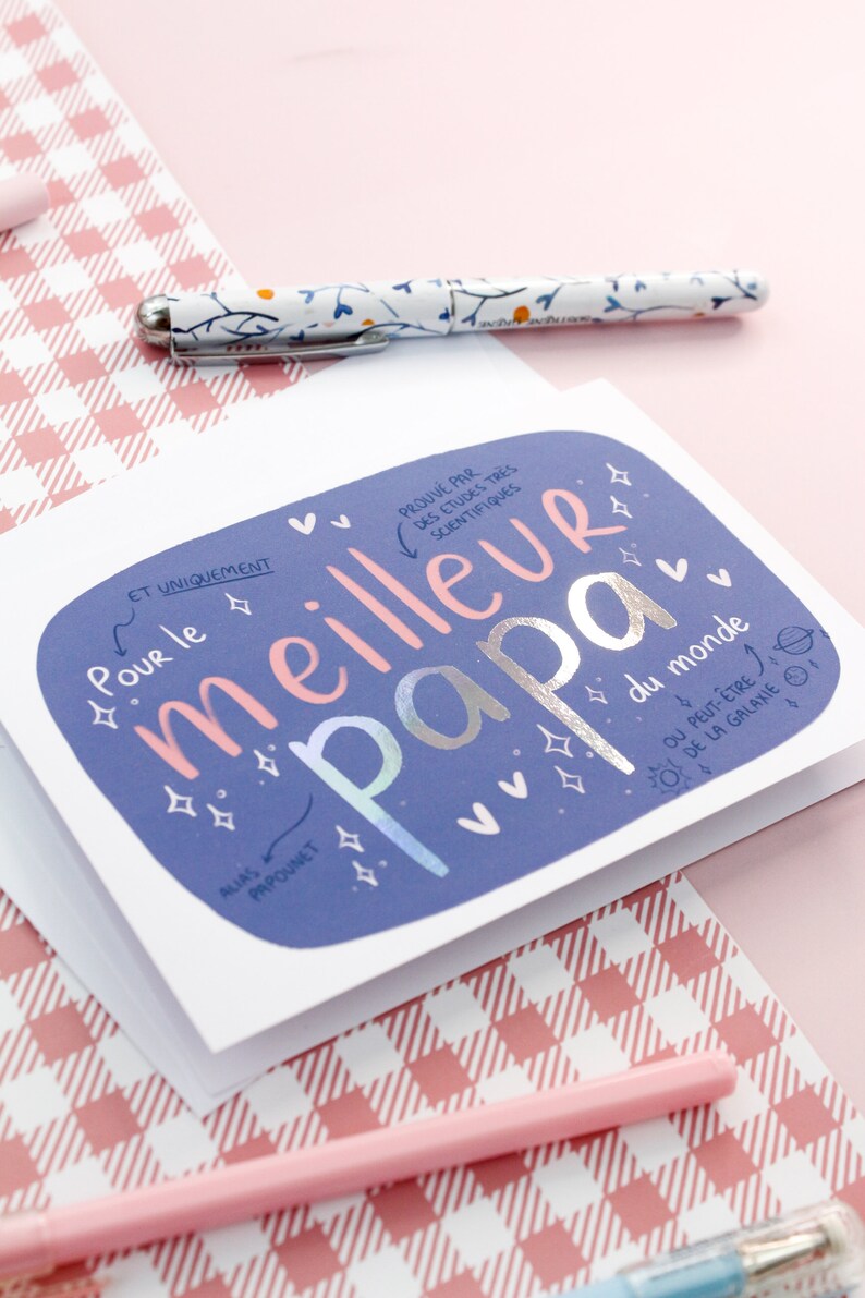Carte Anniversaire Papa Fete Des Peres Carte Pour Le Etsy