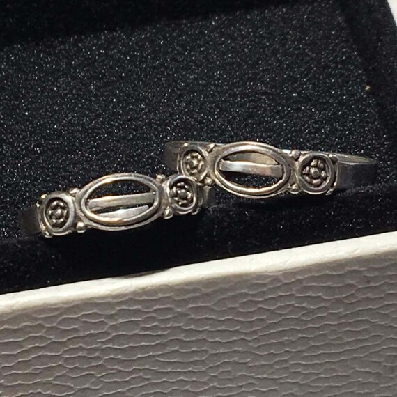 Native American Signed Matching Wedding Bands 925 Midi Rings Etsy