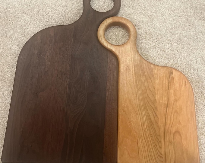 Featured listing image: Walnut & Cherry Charcuterie Board: Romeo and Juliet Serving Tray