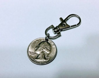 Aldi Quarter Key Chain, Shopping Cart Coin, Aldi's Quarter, Shopping Coin, quarter keeper, keychain, cart quarter, Bicentennial